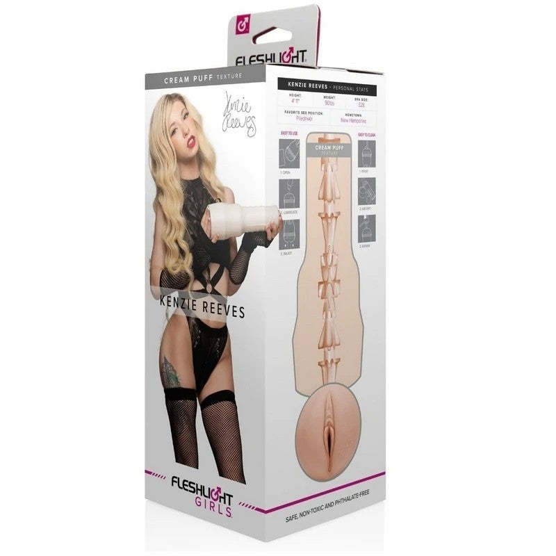 Fleshlight Girls Kenzie Reeves Cream Puff Realistic Male Masturbator Masturbators and Strokers