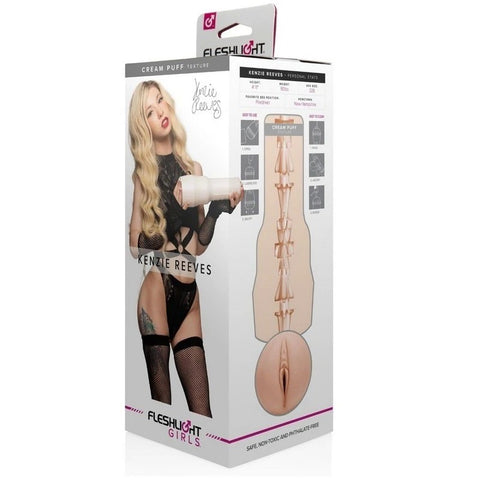 Fleshlight Girls Kenzie Reeves Cream Puff Realistic Male Masturbator - Masturbators and Strokers