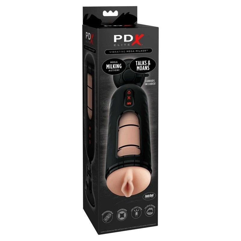 PDX Elite Vibrating Mega Milker Male Masturbator Masturbators and Strokers