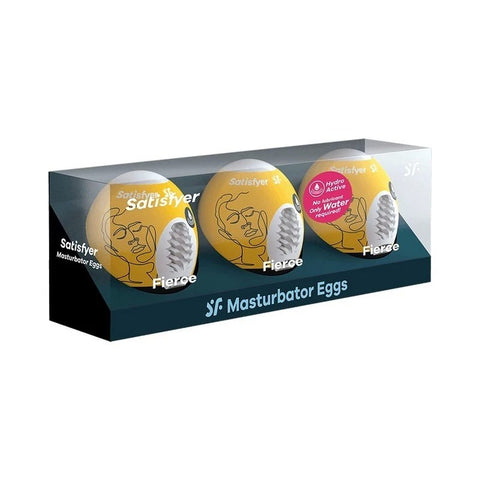 Satisfyer Fierce 3 Pack Male Masturbator Eggs - Masturbators and Strokers