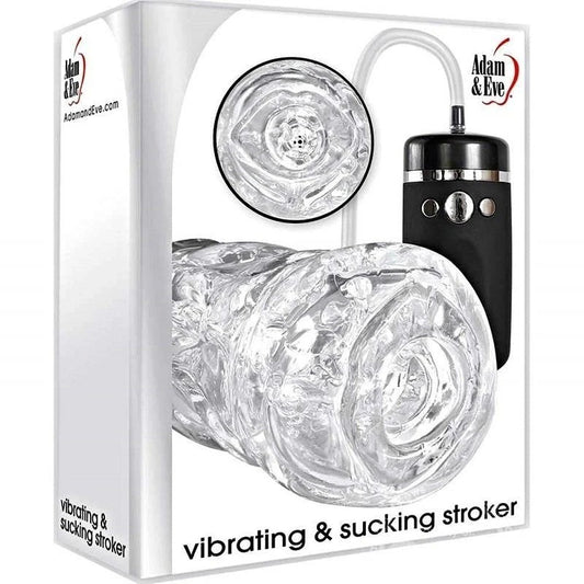 Adam & Eve Vibrating & Sucking Pleasure Stroker - Masturbators and Strokers