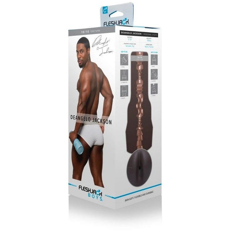 Fleshjack Boys DeAngelo Jackson Mens Masturbator 10/10 Masturbators and Strokers