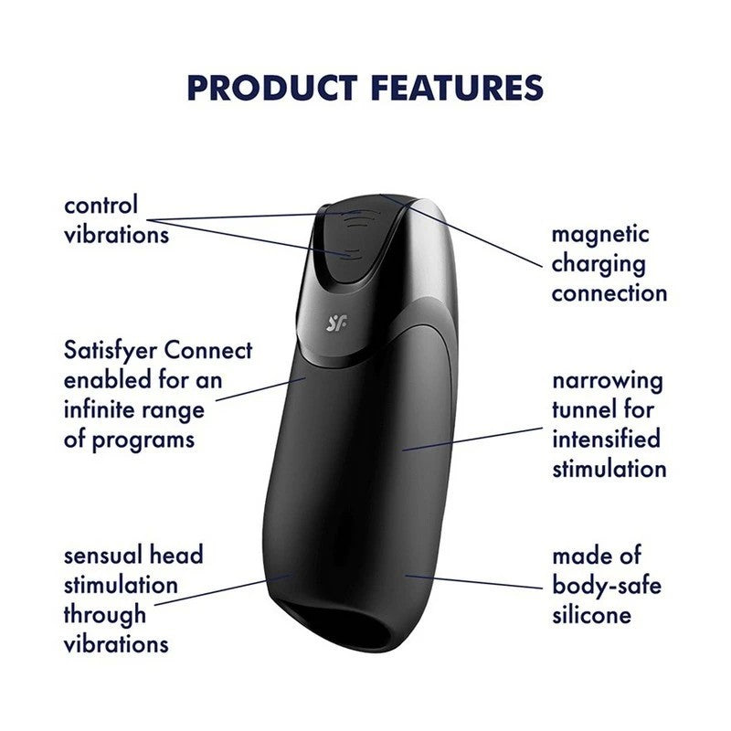 Satisfyer Men Vibration + App Controlled Male Stroker Masturbators and Strokers