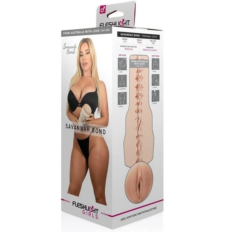 Fleshlight Girl Savannah Bond From Australia With Love Male Stroker Realistic Butts And Vaginas