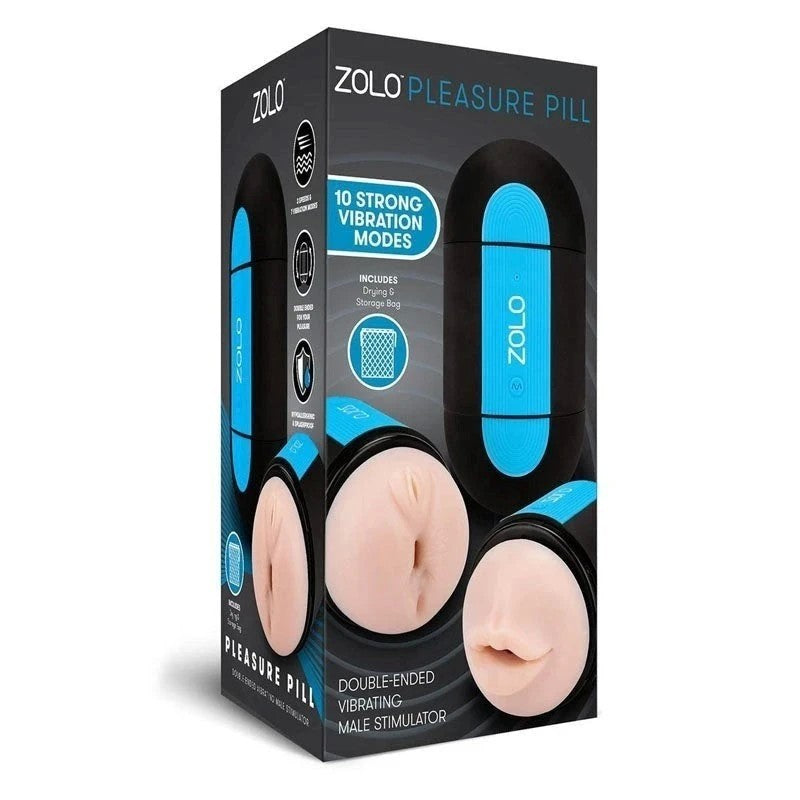 ZOLO Pleasure Pill - Rechargeable Stroker with 3 Speeds and 7 Patterns Masturbators and Strokers
