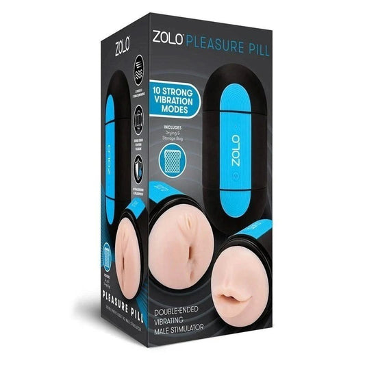 ZOLO Pleasure Pill - Rechargeable Stroker with 3 Speeds and 7 Patterns - Masturbators and Strokers