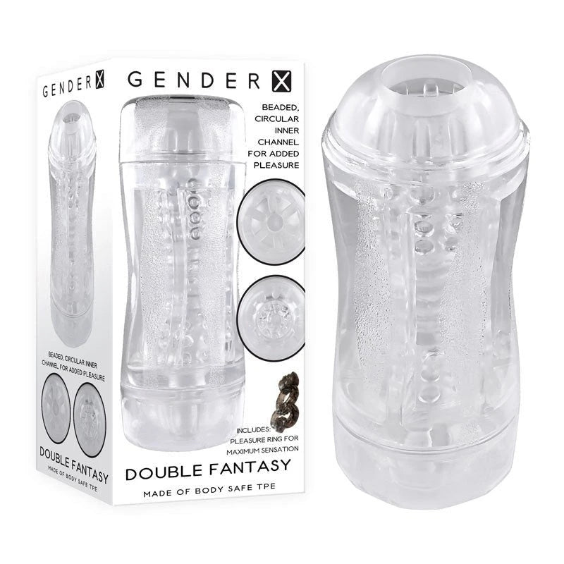 Gender X's Dual-Ended Vibrating Transparent Massager Masturbators and Strokers