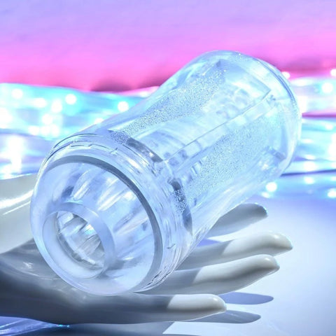 Gender X's Dual-Ended Vibrating Transparent Massager - Masturbators and Strokers