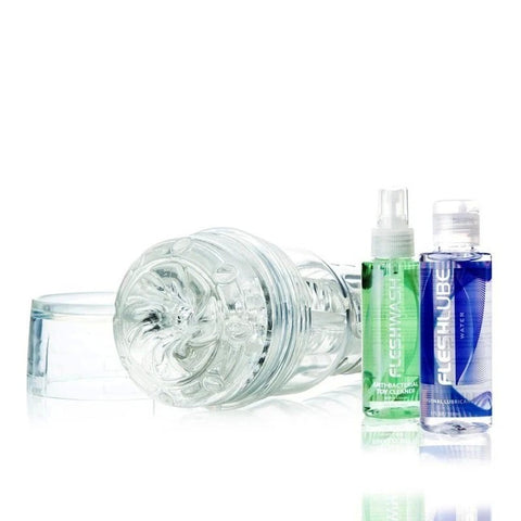 Fleshjack GO Torque Combo Pack Ice Masturbator and Lubricant - Masturbators and Strokers