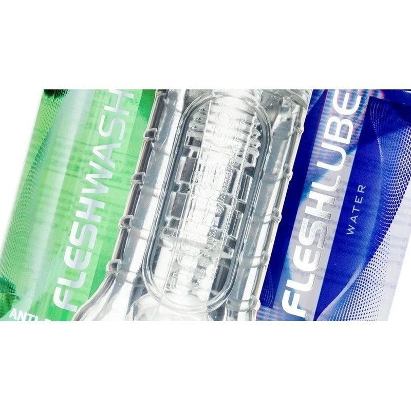 Fleshjack GO Torque Combo Pack Ice Masturbator and Lubricant Masturbators and Strokers