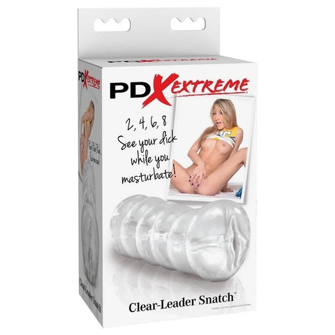 Pipedream Extreme Clear-Leader Snatch Mens Masturbator - Masturbators and Strokers