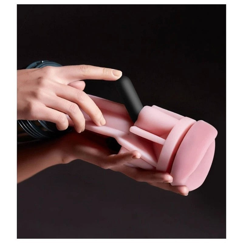 Fleshjack Vibro Pink Bottom Vibrating Male Masturbator Masturbators and Strokers