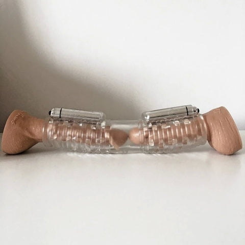 Tom of Finland Head to Head Vibrating Sleeve - Masturbators and Strokers