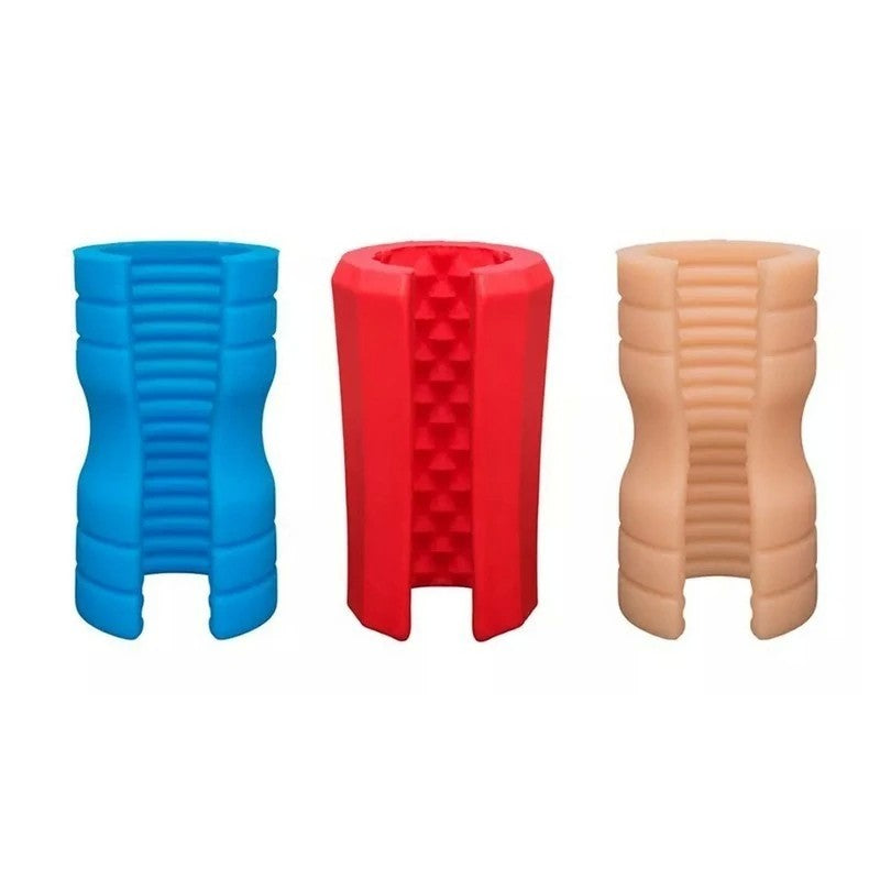 Doc Johnson Platinum The Tru Stroke Beaded Masturbator Red Masturbators and Strokers