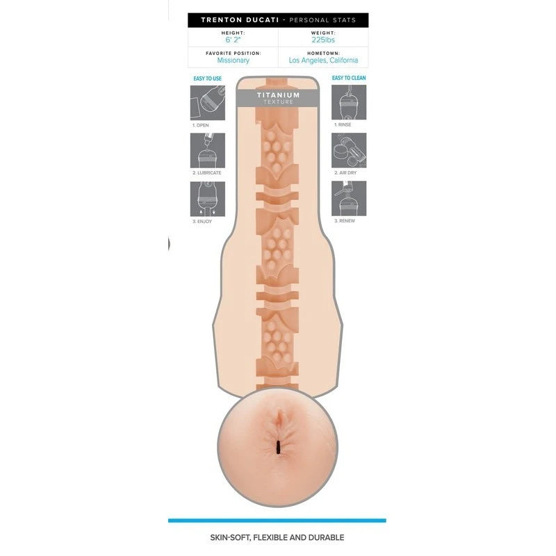 Fleshjack Boys Trenton Ducati Titanium Mens Masturbator Fleshlight Male Masturbators