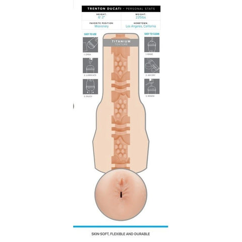 Fleshjack Boys Trenton Ducati Titanium Mens Masturbator - Fleshlight Male Masturbators