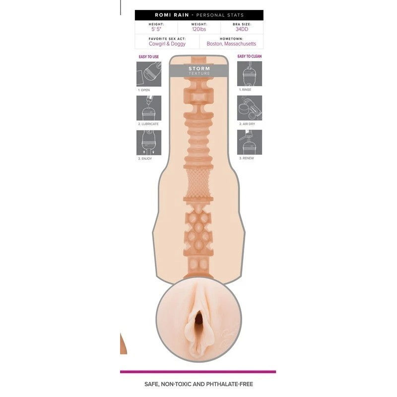 Fleshlight Girls Romi Rain Storm Realistic Vagina Stroker Fleshlight Male Masturbators