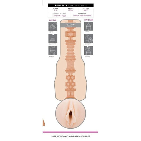 Fleshlight Girls Romi Rain Storm Realistic Vagina Stroker - Fleshlight Male Masturbators