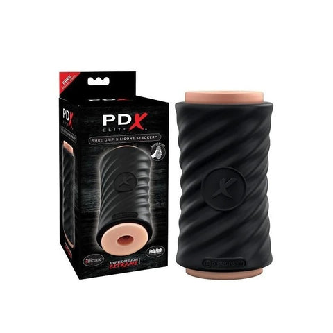PDX Elite Sure Grip Realistic Silicone Male Stroker - Realistic Butts And Vaginas
