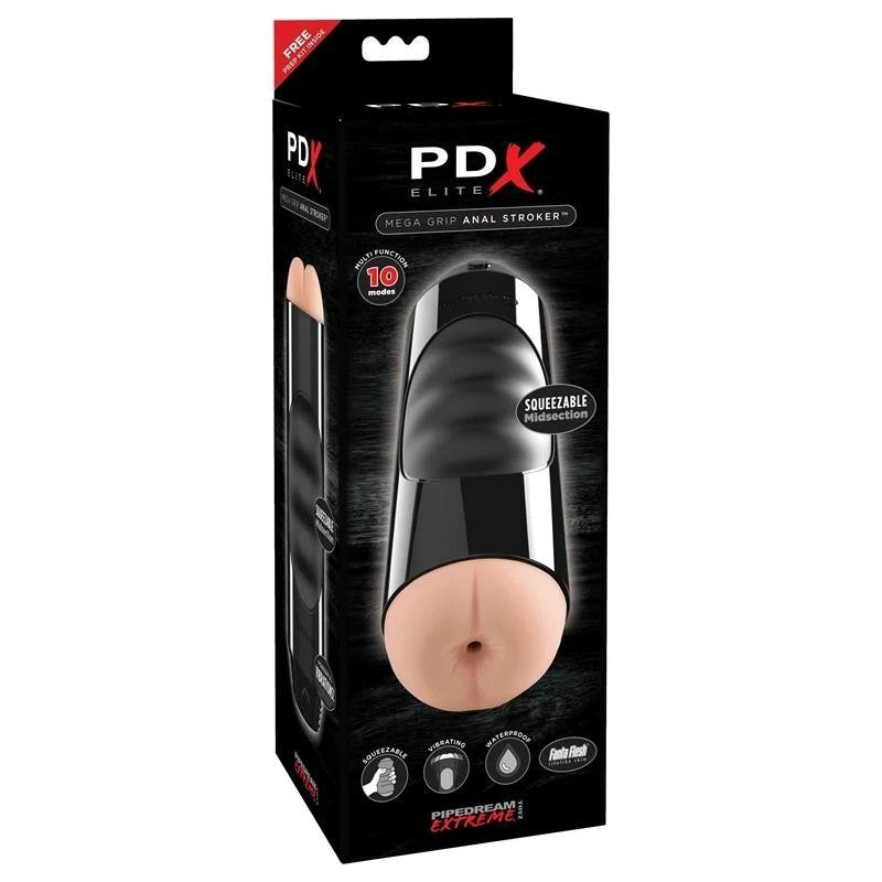 PDX Elite Mega Grip Realistic Anal Stroker Masturbators and Strokers