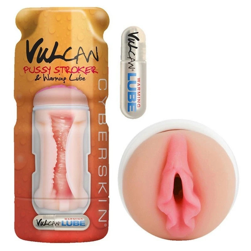 Cyberskin Vulcan Pussy Stroker with Warming Lube Masturbators and Strokers