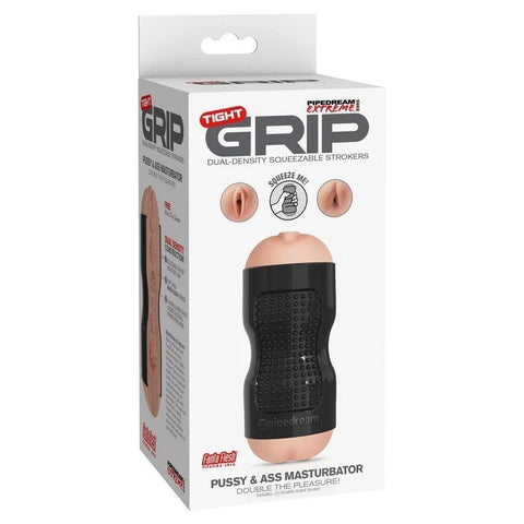 Pipedream Extreme Tight Grip Pussy and Ass Masturbator - Masturbators and Strokers