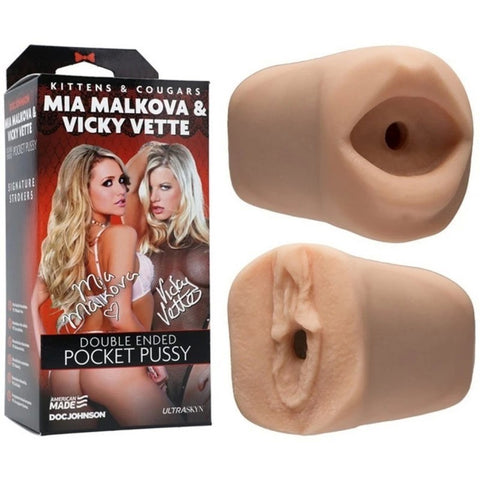 Doc Johnson Mia Malkova and Vicky Vette Male Masturbator - Masturbators and Strokers