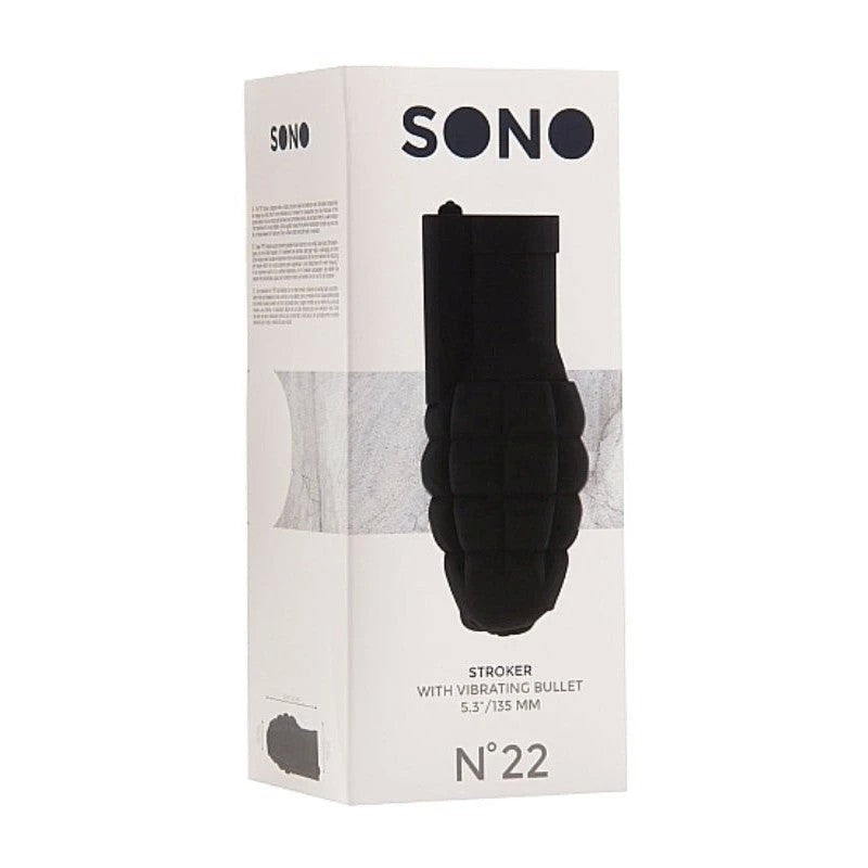 SONO No. 22 Stroker with Vibrating Bullet Black Masturbators and Strokers