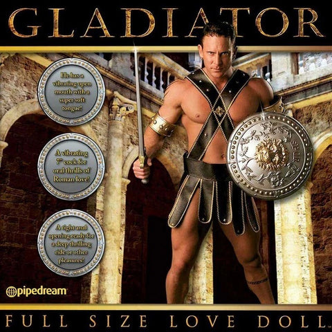 Pipedream Gladiator Inflatable Love Doll With Dong - Masturbators and Strokers