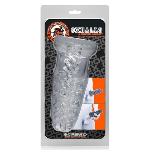 Oxballs Screwd Super Squishy Jack Off Toy Clear - Masturbators and Strokers
