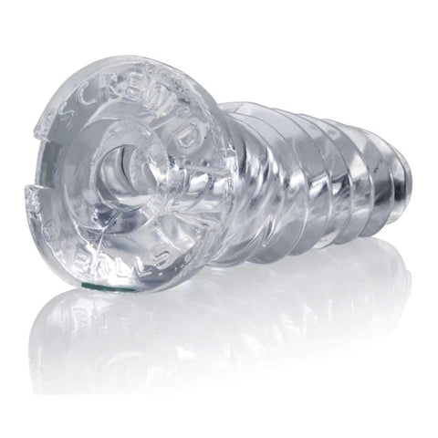 Oxballs Screwd Super Squishy Jack Off Toy Clear - Masturbators and Strokers