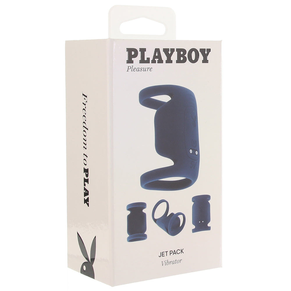 Playboy Pleasure JET PACK Vibrating Cock Ring Dark Blue Vibrating Cock Rings