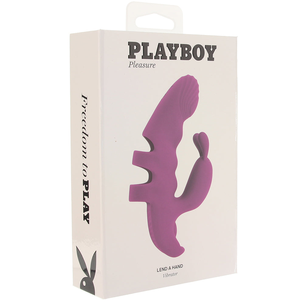 Playboy Pleasure LEND A HAND Finger Vibrator Purple Finger and Tongue Vibrators