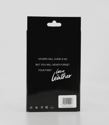 Love In Leather Mens Wet Look Jock Undies Black - His Fetish