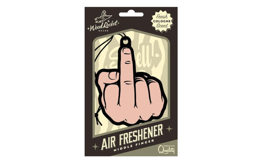 Wood Rocket Middle Finger Air Freshener Peach