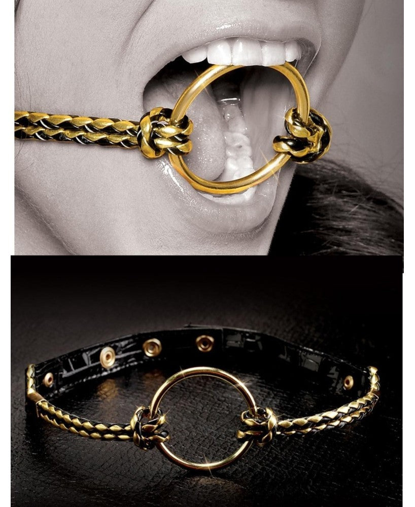 Fetish Fantasy Gold BDSM Play Open Mouth Gag Bondage Gags and Bits