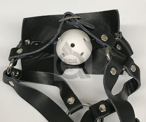 Muzzle Bondage Ball Gag Head Harness - Bondage Gags and Bits