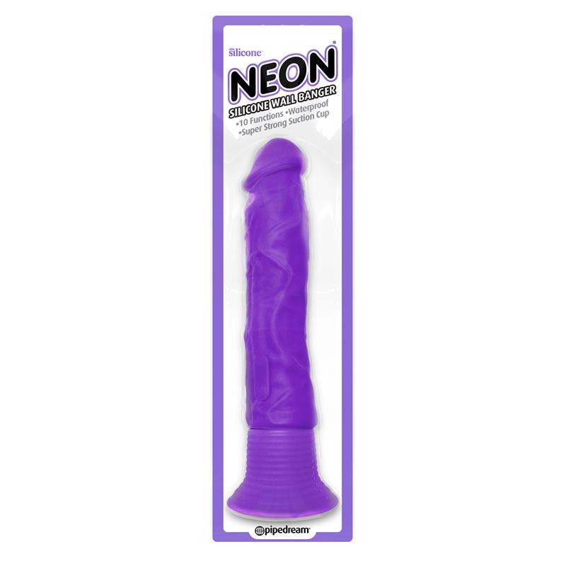 Pipedream Neon Silicone Wall Banger Vibrating Dildo Vibrating Dildos