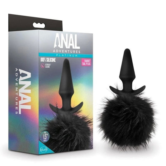 Anal Adventures Platinum Rabbit Tail Plug - Tapered Bliss - Butt Plugs