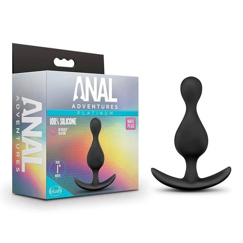 Anal Adventures Platinum Wave Plug - Elevate Your Intimate Bliss Butt Plugs