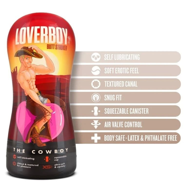 Loverboy The Cowboy - Self-Lubricating Pleasure Stroker Masturbators and Strokers