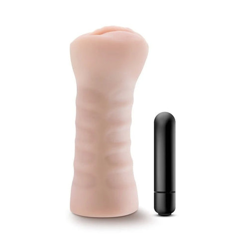 Lifelike Ribbed Vibrating Masturbator - M For Men Ashley - Masturbators and Strokers