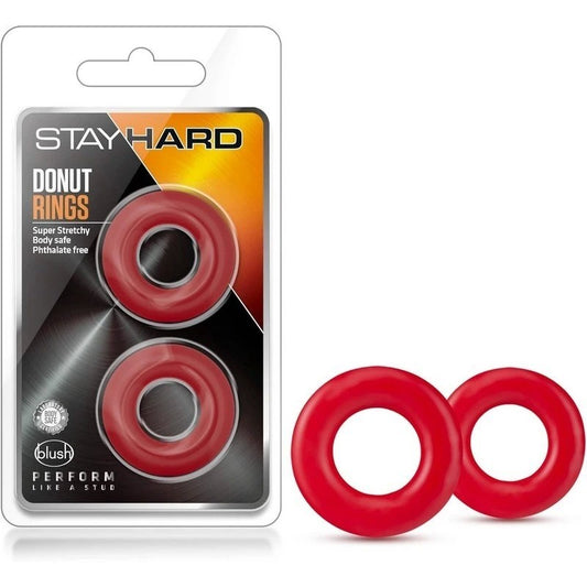 Blush Novelties' Versatile Stay Hard Donut Cock Ring Set - Firmer, Longer-Lasting Pleasure - Cock Ring Sets
