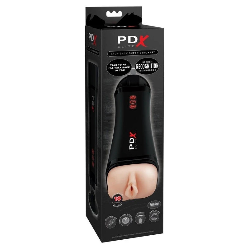 PDX Elite Talk-Back Vibrating Super Stroker Realistic Butts And Vaginas