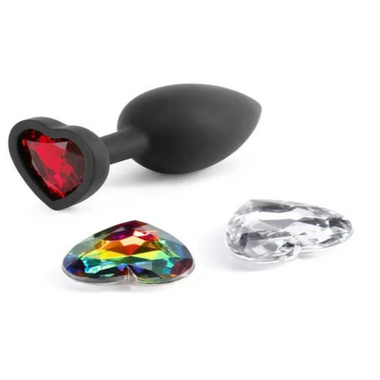 NS Novelties Glams Xchange Heart Shape Butt Plug - Butt Plugs