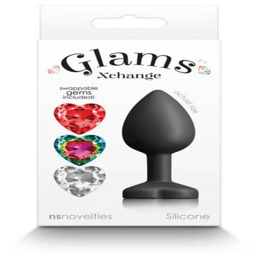 NS Novelties Glams Xchange Heart Shape Butt Plug - Butt Plugs