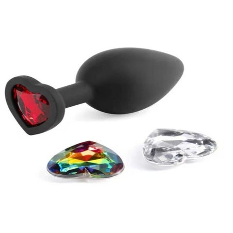 NS Novelties Glams Xchange Heart Shape Butt Plug - Butt Plugs