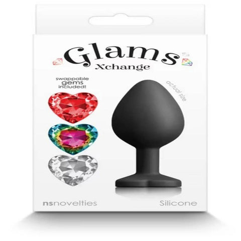 NS Novelties Glams Xchange Heart Shape Butt Plug - Butt Plugs