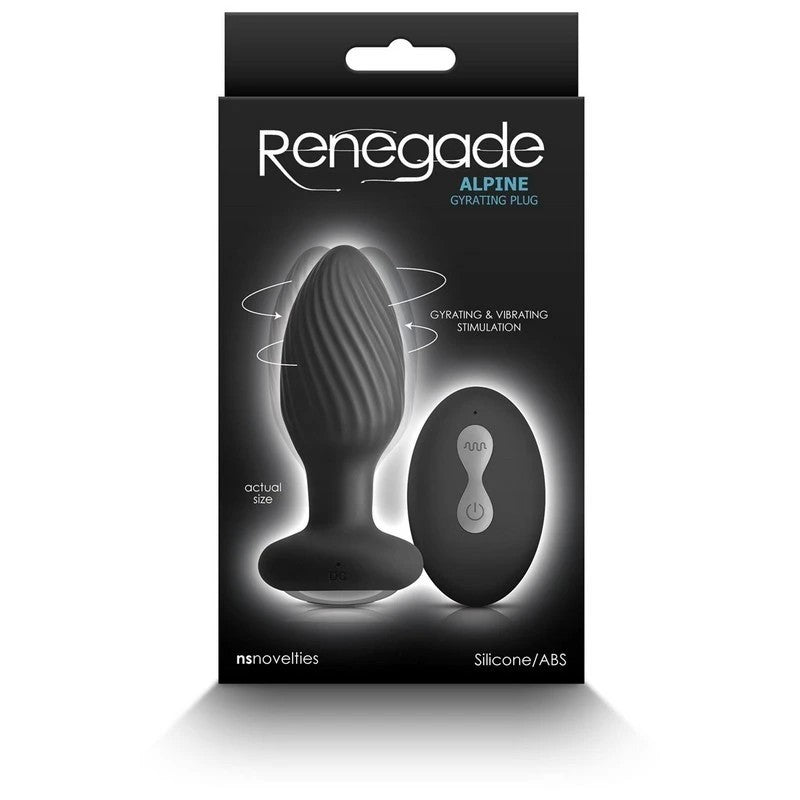 Renegade Alpine Vibrating Butt Plug Black Butt Plugs
