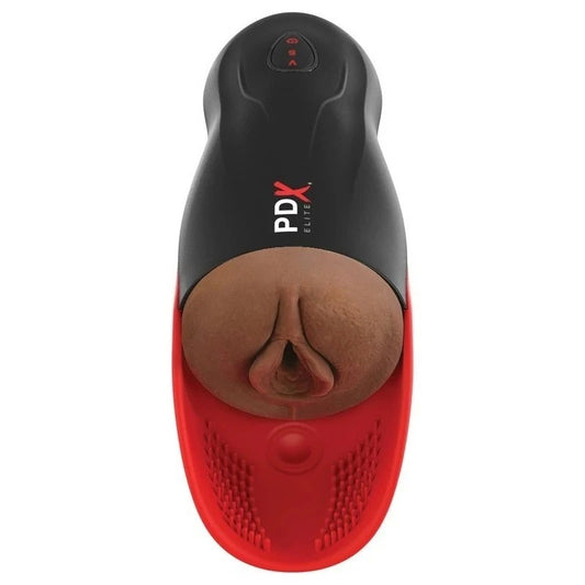 PDX Fuck O Matic 2 With Pulsation Male Masturbator Brown - Masturbators and Strokers